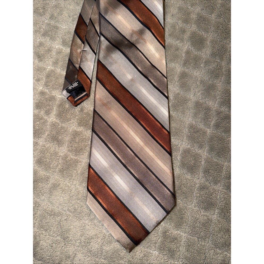 Sun River Necktie Blue Black White Stripe Classic Business Style Mens One Size